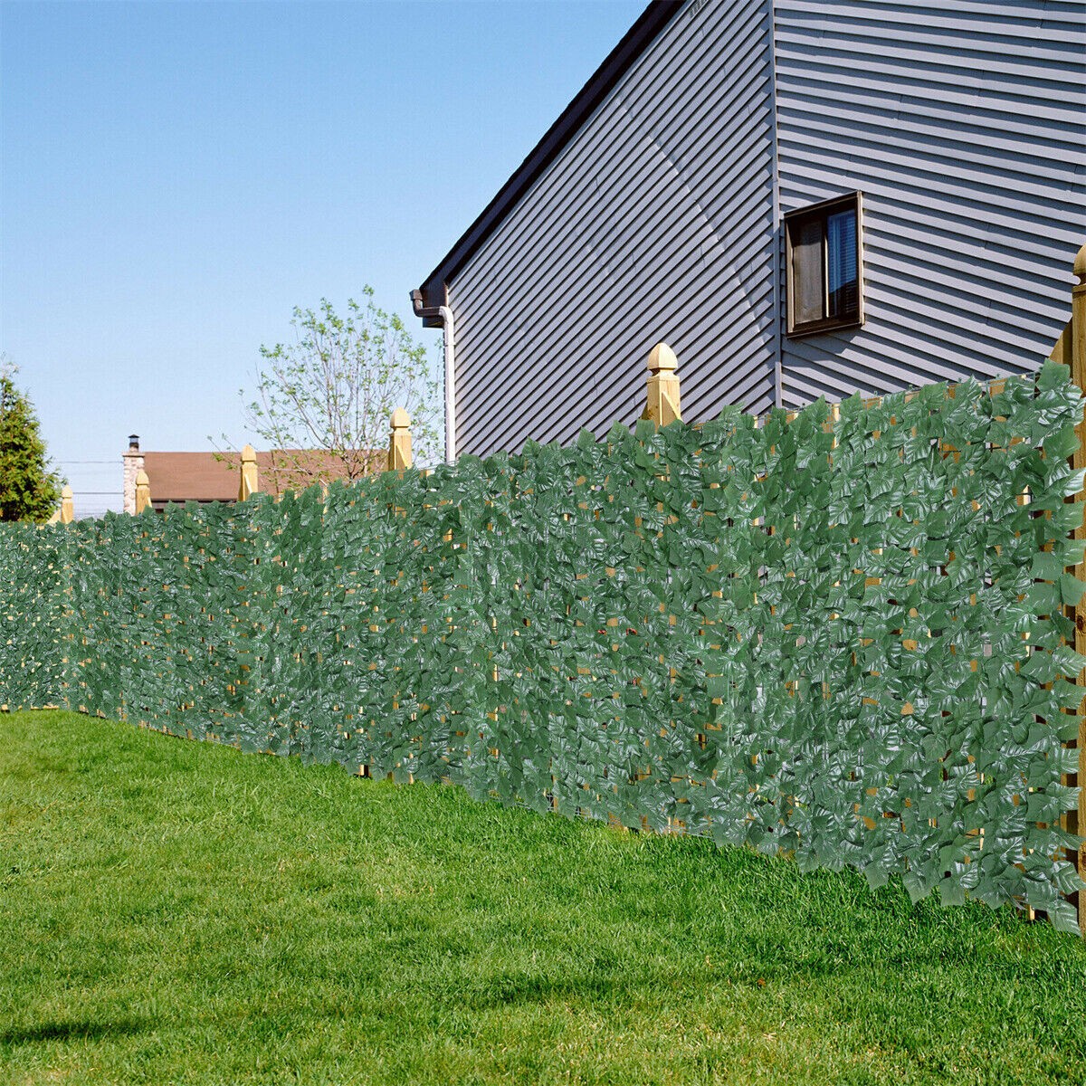 Artificial Ivy Hedge Green Leaf Fence Panels Faux Privacy Fence Screen for Home