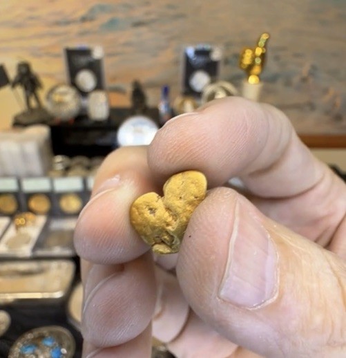 2.09 Gram Caborca Mexico Gold Nugget- AU - XRF TESTED 23k+- “BUTT CHEEKS/ Moon”