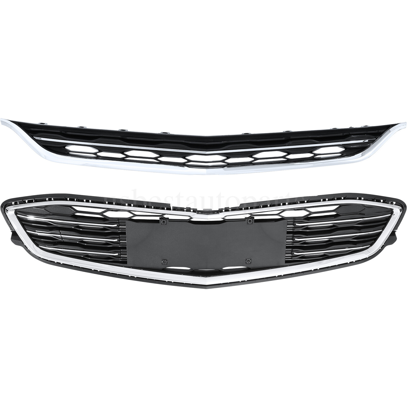 Front Bumper Cover w/ Valance Grill Grille Fog light Trim For Chevy Malibu 16-18