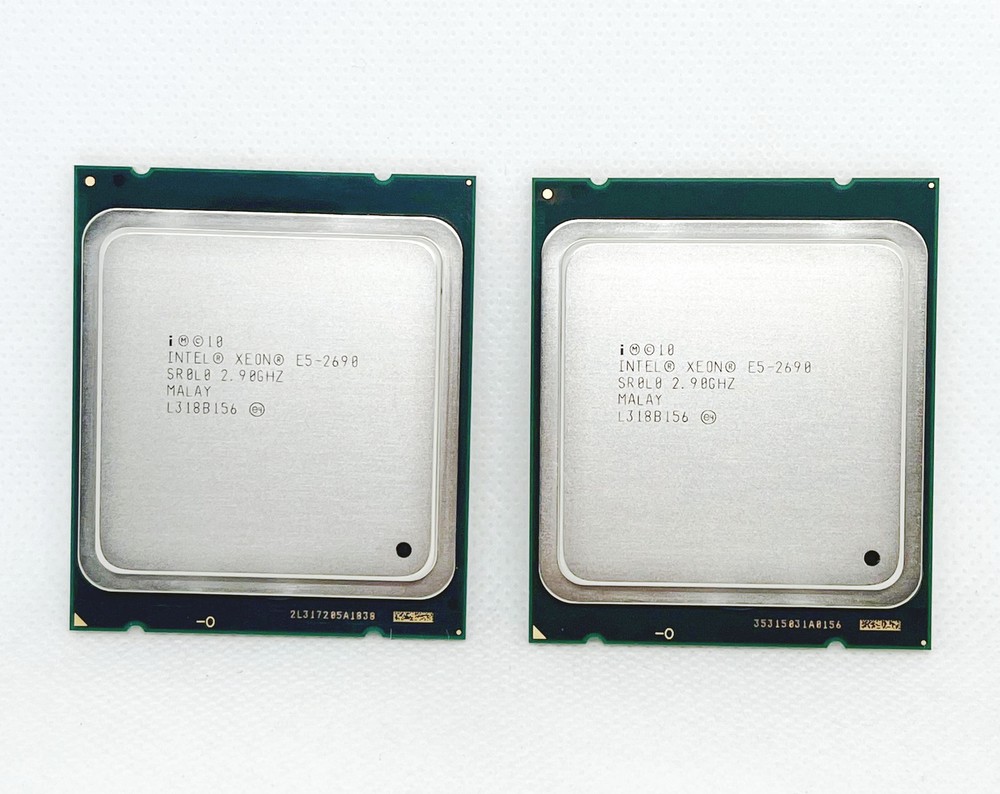 2X Intel Xeon E5-2690 (SR0L0) 2.9GHz (3.8GHz Max) / 8GT/s /20MB Server Processor