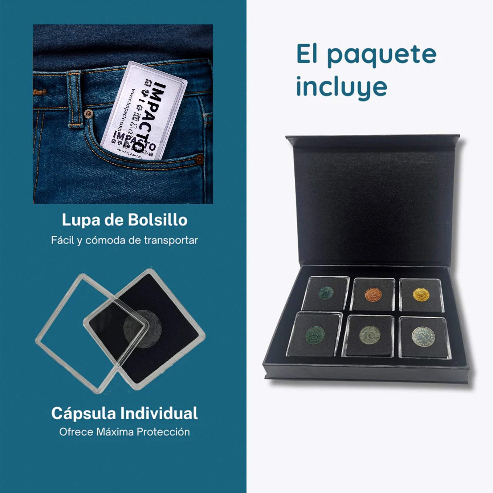 IMPACTO COLECCIONABLES - 6 WWII German Coins (1936-1945) | Third Reich COA Set