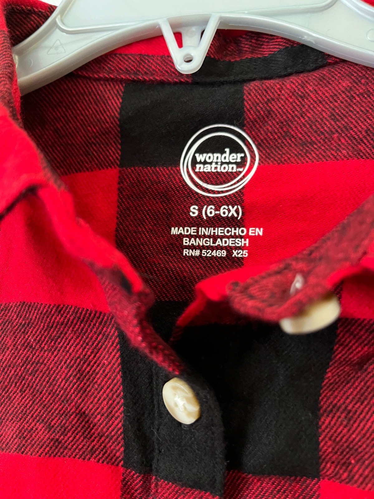 Wonder Nation Girl Red/Black Buffalo Cowgirl Check Soft Flannel Shirt Dress Upic