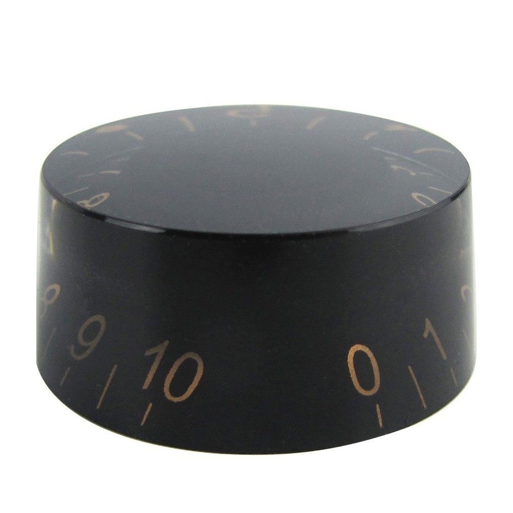 FLEOR 4PCS Barrel Style Black Volume Tone Control Speed Knobs Guitar Button