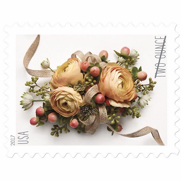 2017 USPS SHEET OF 20 TWO OUNCE STAMPS CELEBRATION CORSAGE 1.07¢