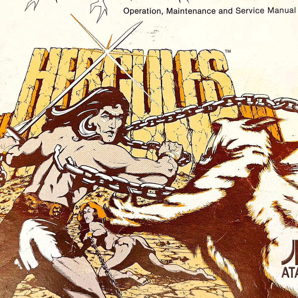 Atari Hercules Pinball Machine Game Manual ORIGINAL