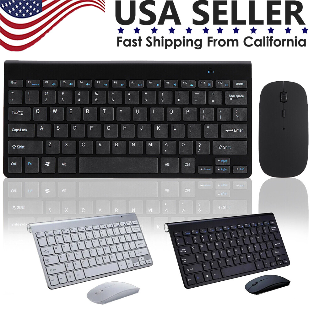 Wireless Keyboard And Mouse Combo Set 2.4G Ultra Slim For Windows PC Computer US