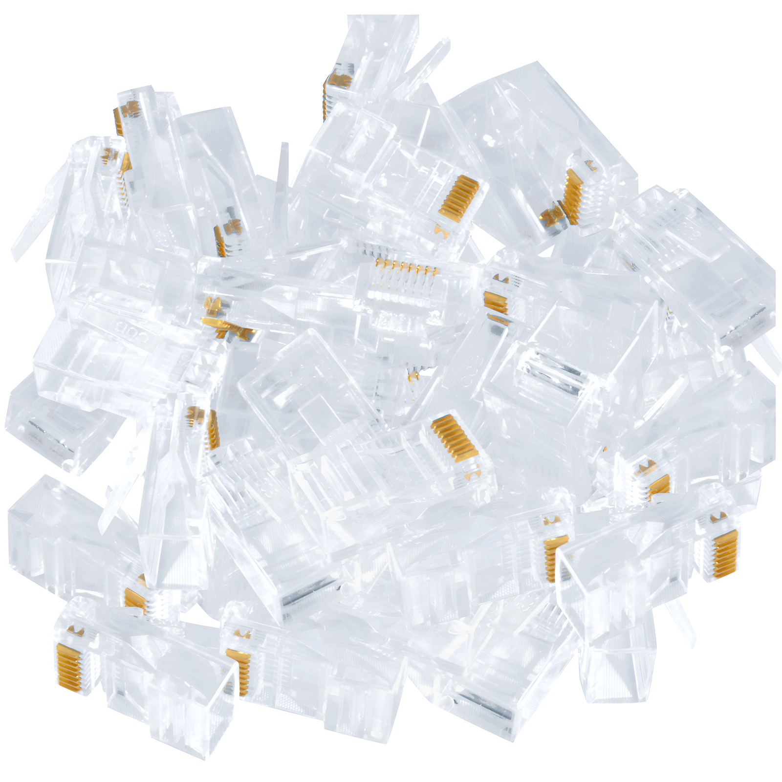 100pcs RJ45 Modular Plug Network Cable LAN Connector Plug End 8P8C CAT5 CAT5E