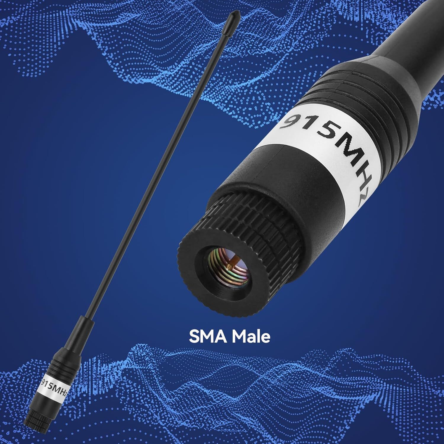 For Meshtastic LoRa Antenna 915MHz 10dBi Gain Long Range Soft Whip with SMA Male