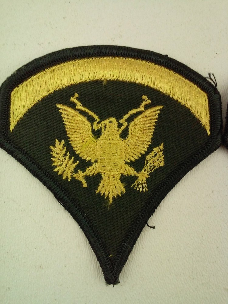 Two Pieces Eagle Crest Patch 3x3-1/8 Inches