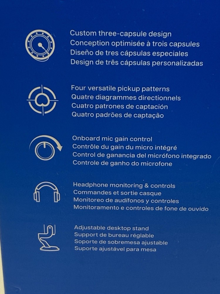 Logitech For Creators Blue Yeti Premium Multi-Pattern USB Microphone New Sealed