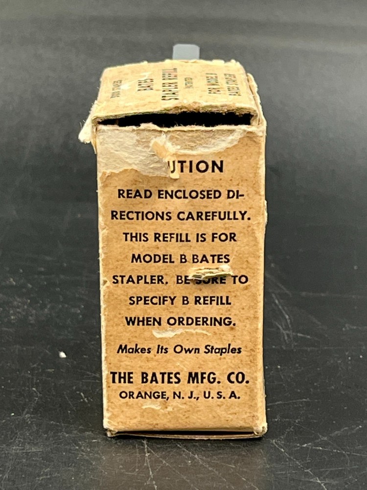 WWII Bates Model B Stapler Refill "HELP WIN THE WAR-SAVE MATERIAL"