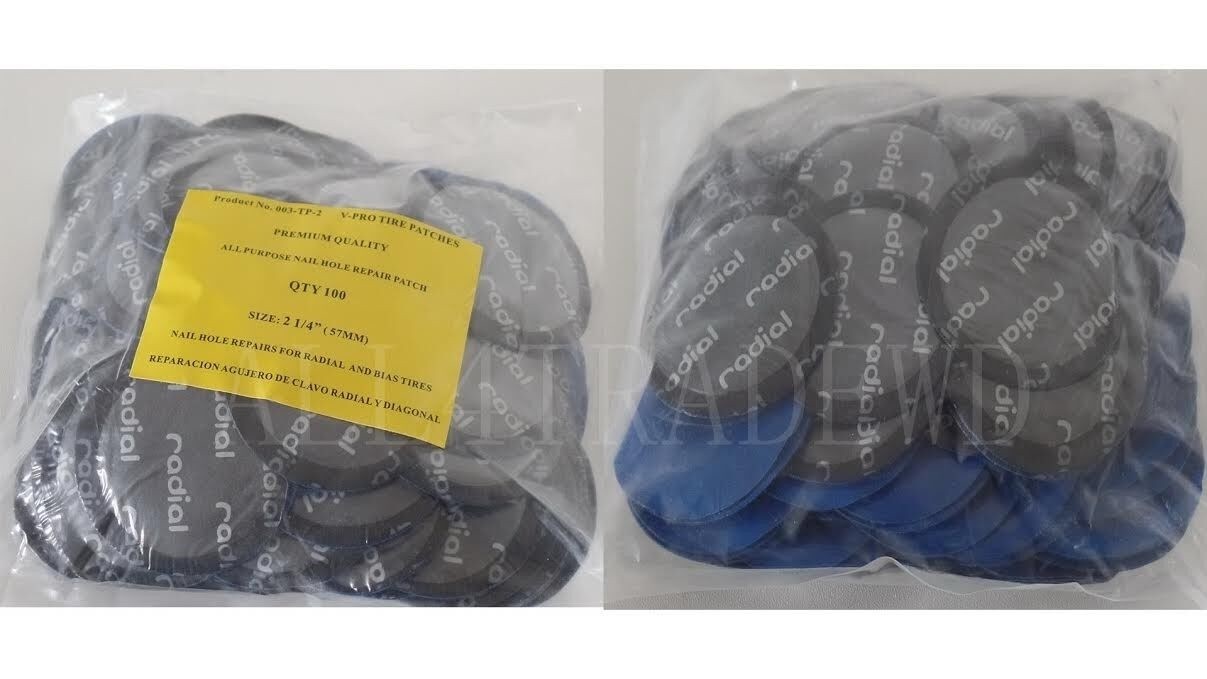 100 Pieces Radial Repair Round Tire Patch Medium 2.1/4" - 57 MM Superior Quality