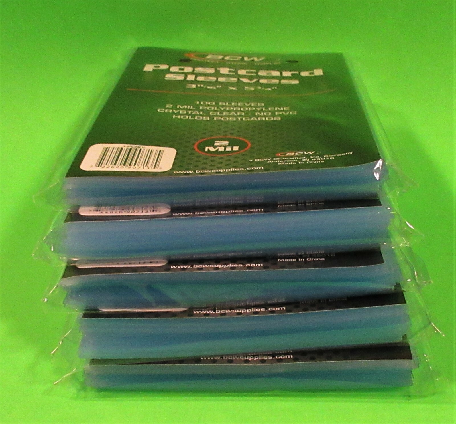 500 U.S. POSTCARD POLY SLEEVES, CRYSTAL CLEAR - 3-11/16" x 5-3/4"- ARCHIVAL SAFE