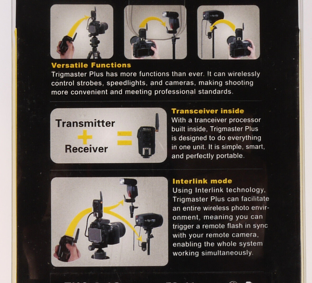 PRL) APUTURE TRIGMASTER PLUS TRANSCEIVER TXC CANON CAMERA FLASH WIRELESS 2.4G