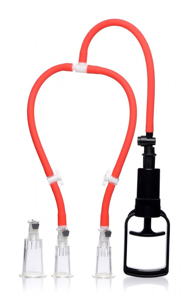 Master Series Clit and Nipple Pump Suction Increases Sensitivity & Engorges Red