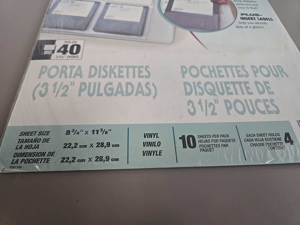 Diskette Organizer Sheets For Binder