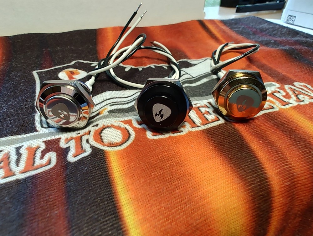 Guitar Kill Switch/Cutoff 16mm Momentary Push Button Full Kit Black