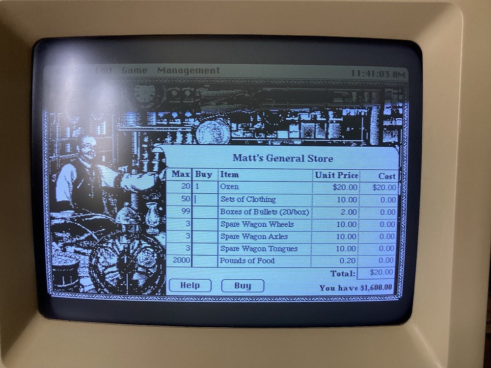 Vintage Macintosh Mac Program Game OREGON TRAIL 800K Disk 512, Plus, SE, Classic