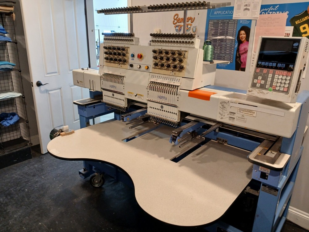 2 head happy japan embroidery machine
