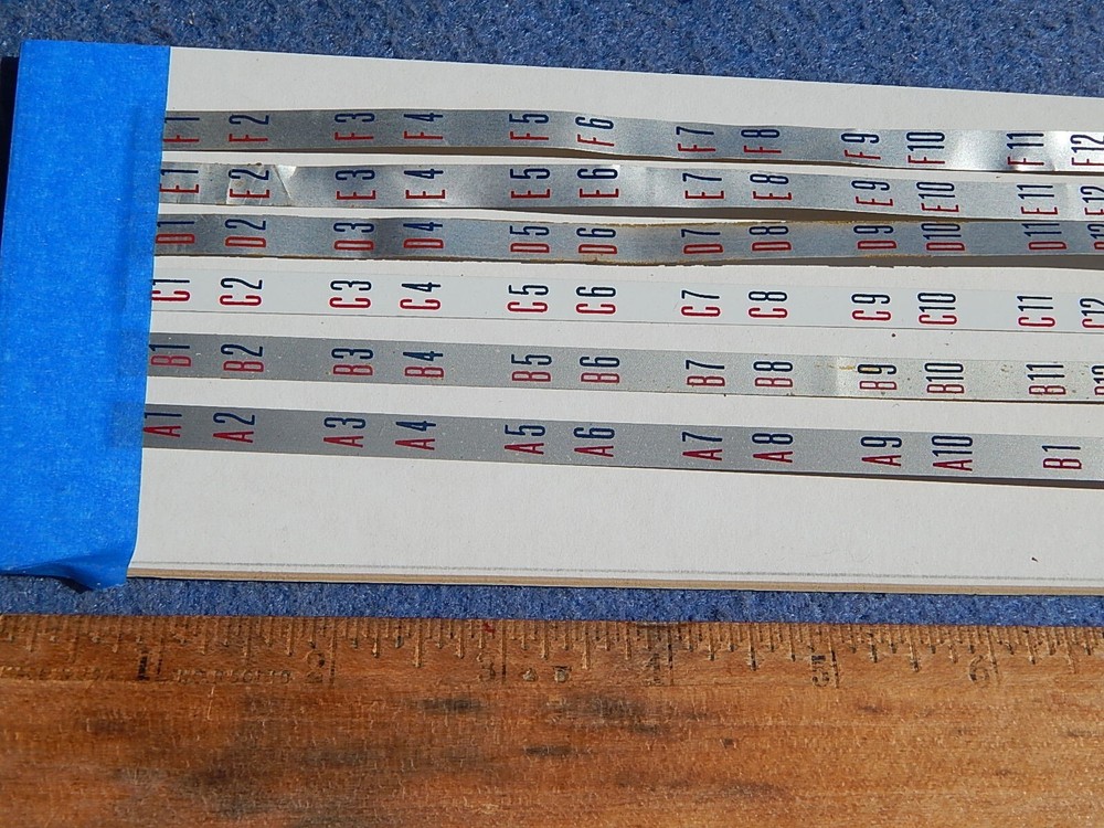 AMI H200 I200 Program Holder Number Strips - 5 original, used