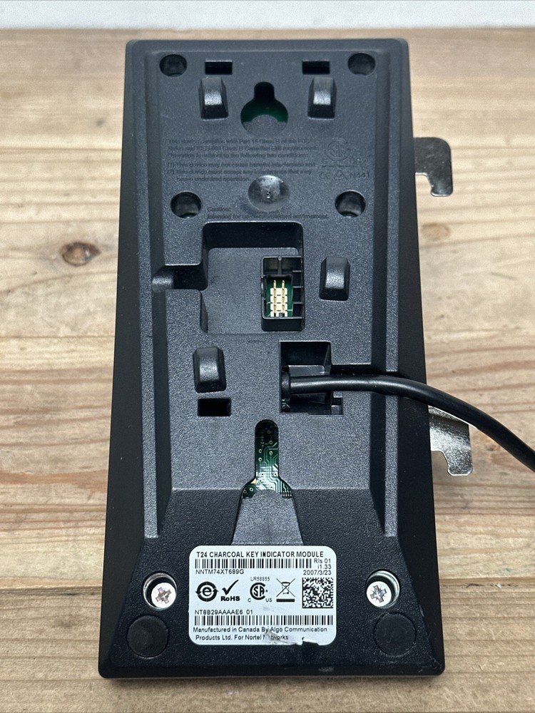 Nortel T24 KIM Key Indicator Module Charcoal Used