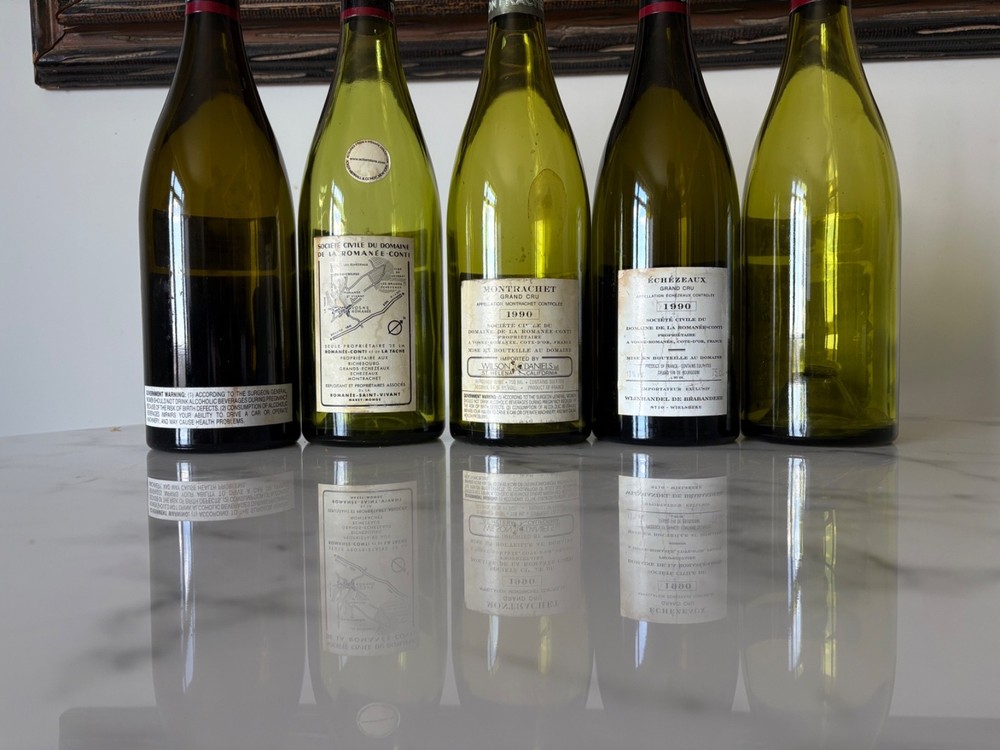 DRC empty wine bottles