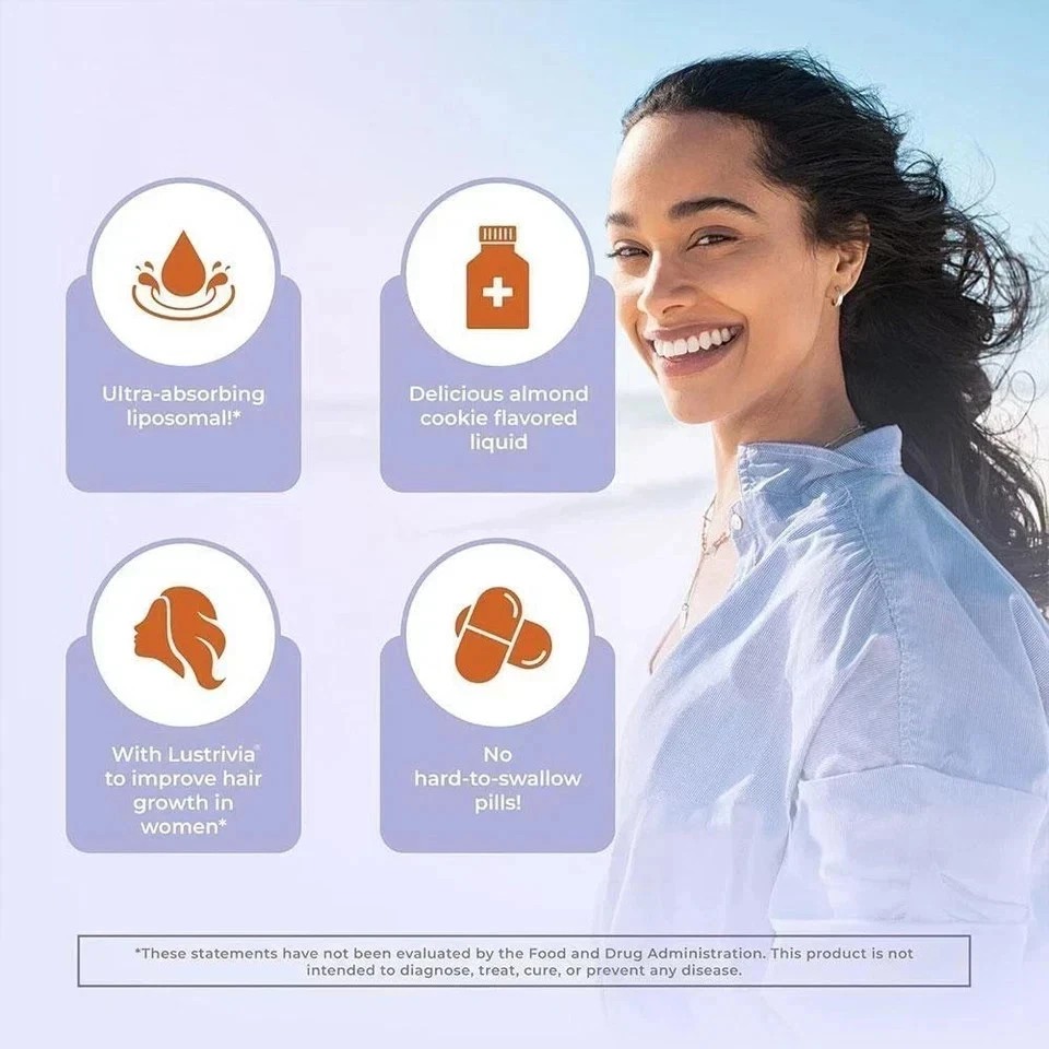 New Mary Ruth’s Women’s Hair Growth MAX Lipsomal With Lustriva