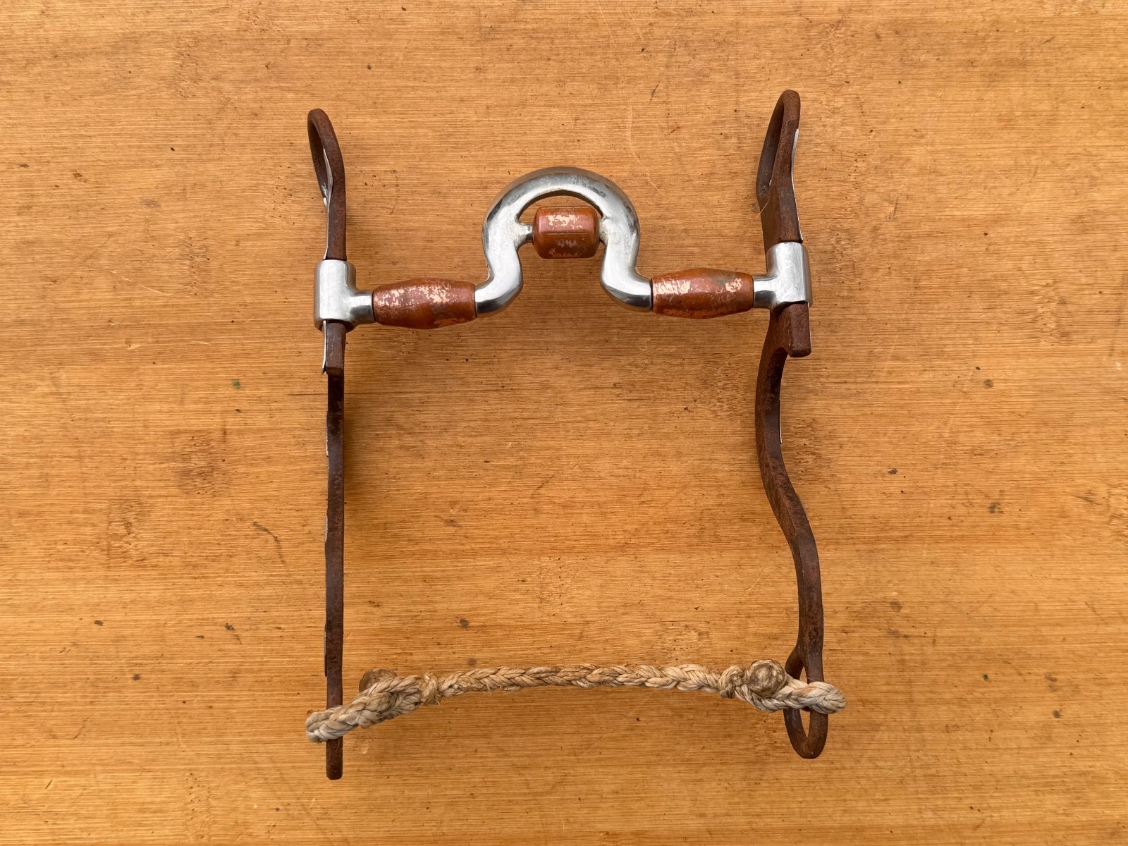 Silver Mounted Spoon Port Western Show Horse Bit w Copper Roller ~ 5"