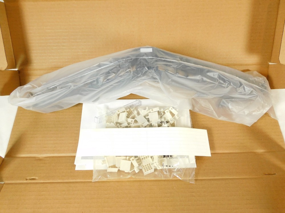 760109736 CommScope M4800A Angled Copper Patch Panel, 48-Port, 1 RU, Black