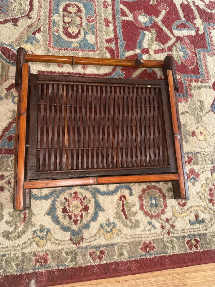 Folding Bamboo Magazine Book Rack