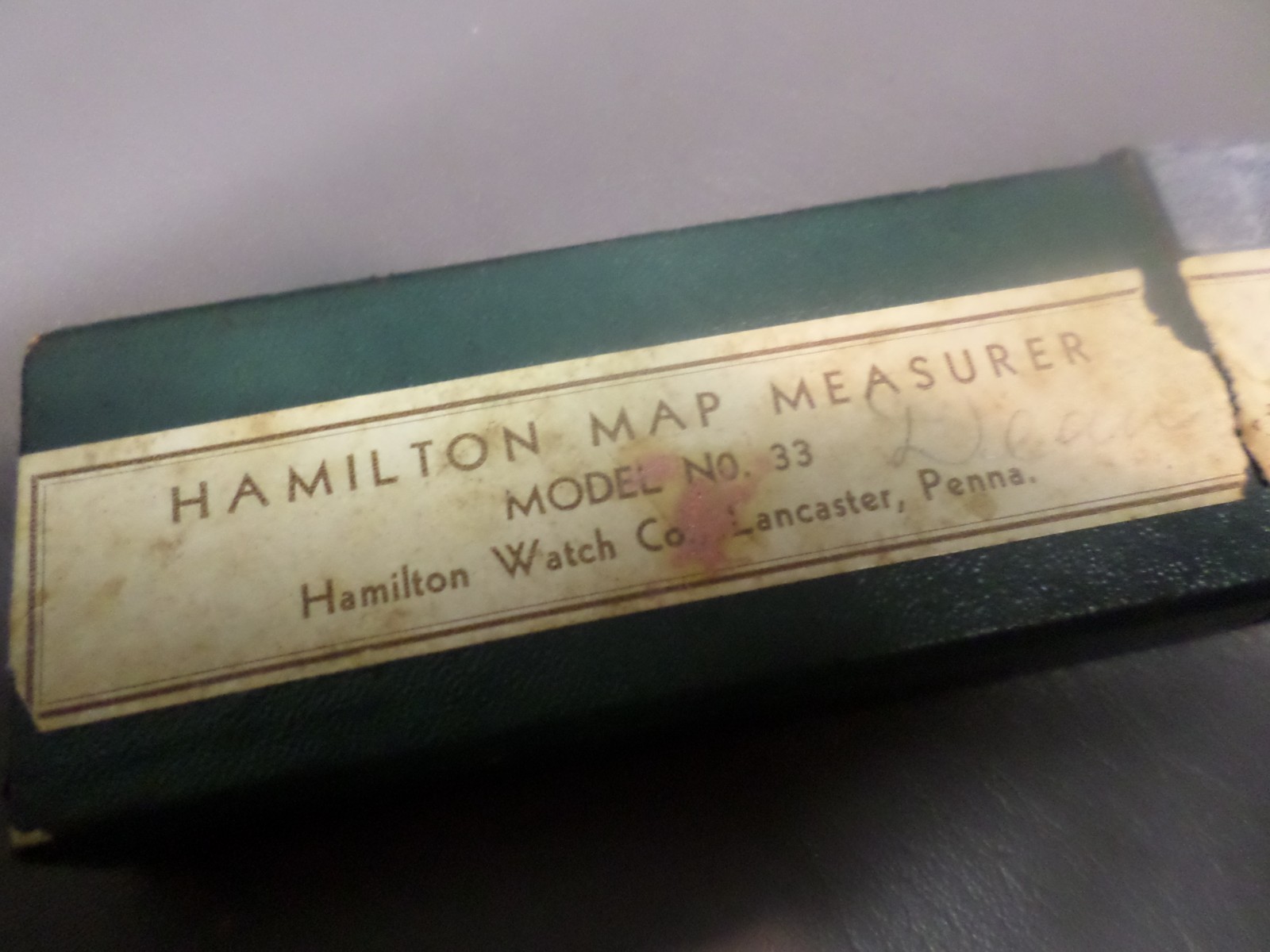 VINTAGE HAMILTON WATCH CO. MAP MEASURE OPISOMETER MODEL 33 W/ BOX / DIRECTIONS