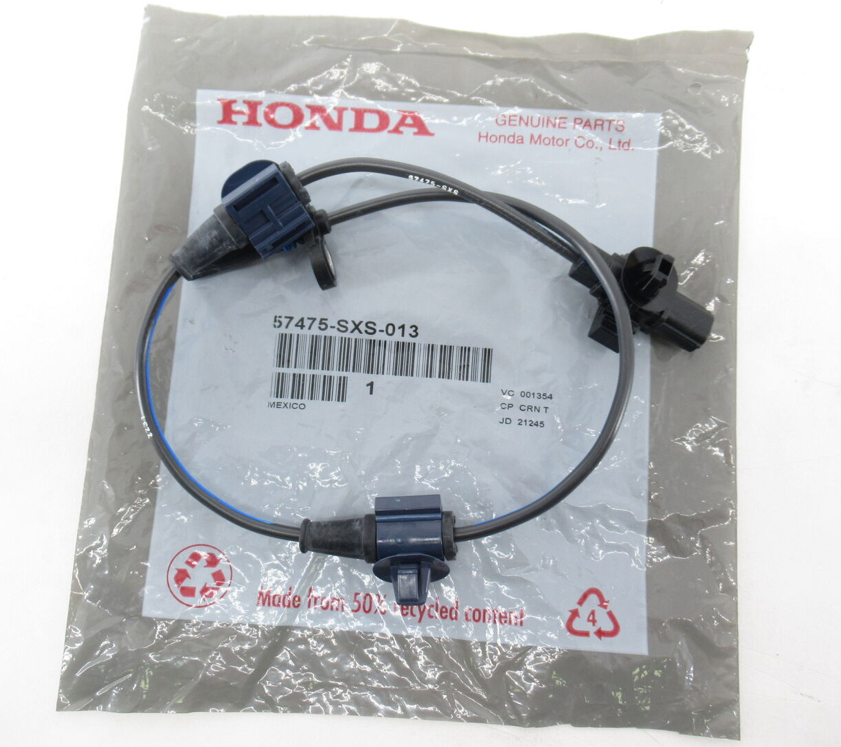 Genuine OEM Honda 57475-SXS-013 Driver LH Rear ABS Wheel Speed Sensor 07-11 CR-V