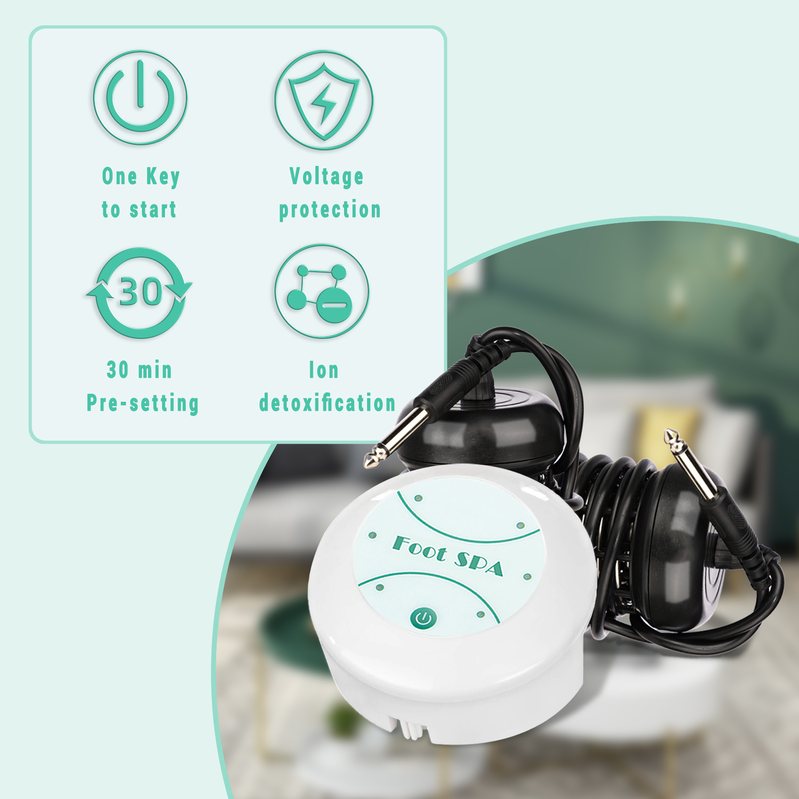 Ionic Detox Foot Bath Cleanse Spa Ion Kit Machine W/Tub Basin Array For Home