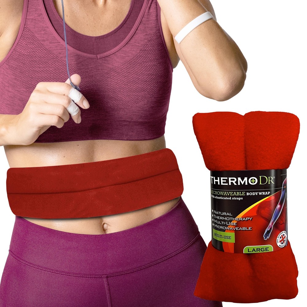 Microwavable Heating Pad for Neck, Back, & Shoulders - Unscented, Red