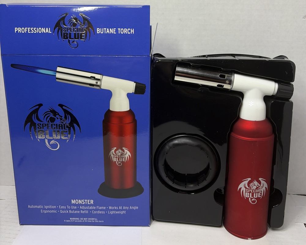Special Blue Monster Pro Single Flame Torch – Red MS102R
