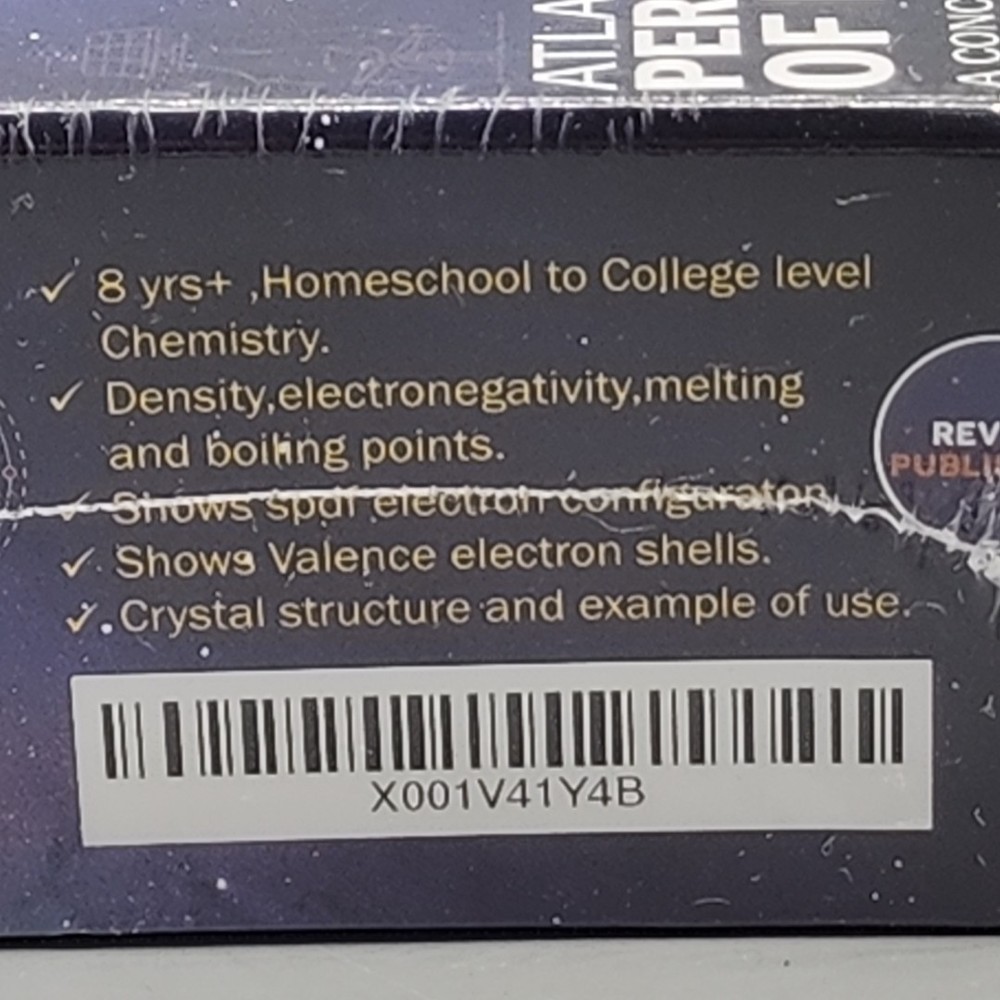 Periodic Table of Elements Laminated Flashcard Science Kit 118 Elements Sealed