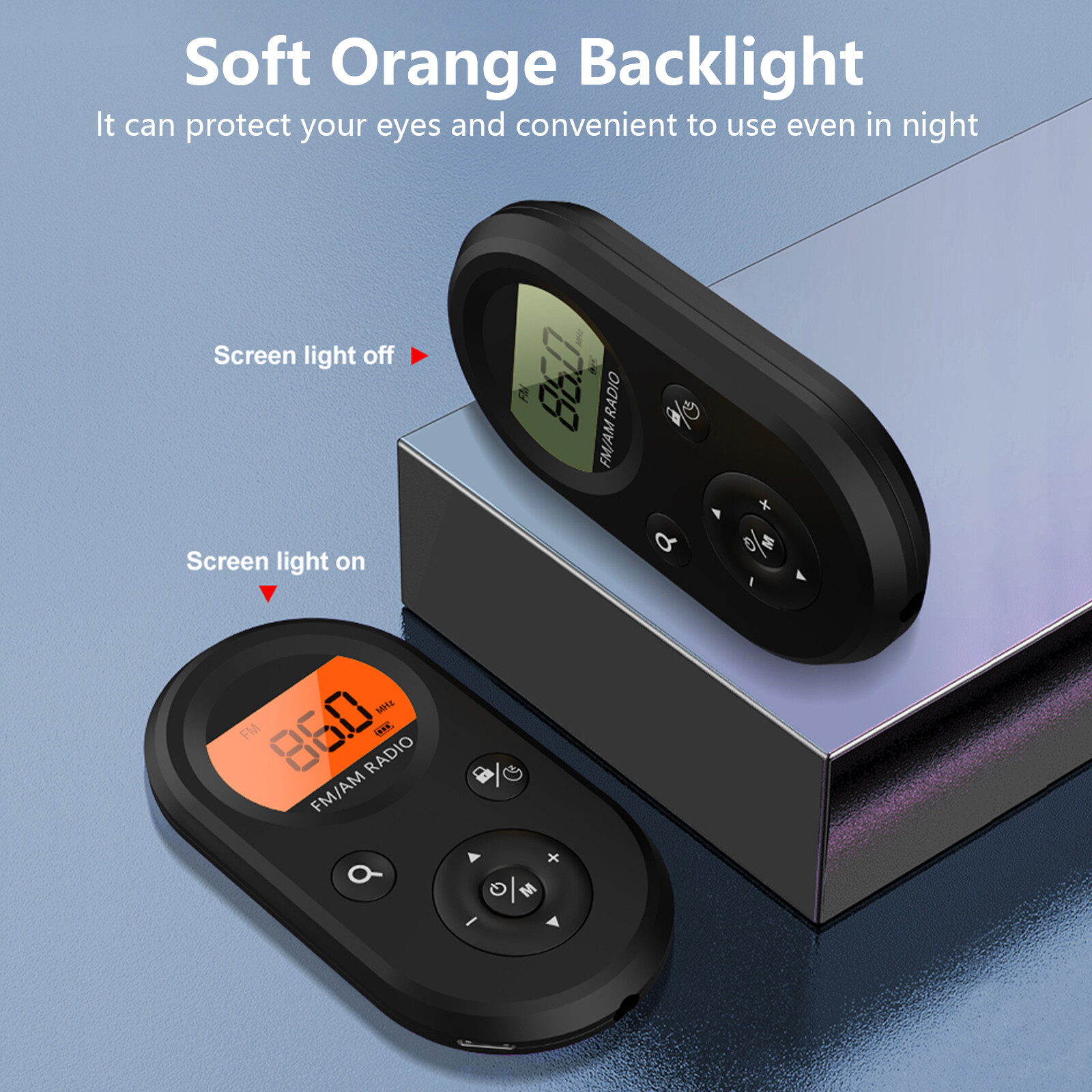 Rechargeable Portable Pocket Digital AM FM Radio LCD Stereo Music News Receiver