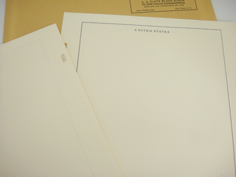 Scott 1969 US Plate Block Supplement #20 for 20th Century Commemoratives NOS