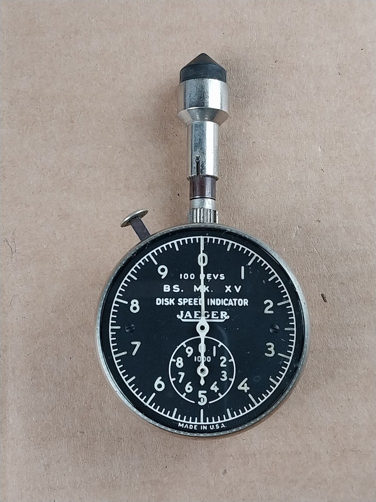 Vintage Jaeger Watch Co Tachometer Disk Speed Indicator