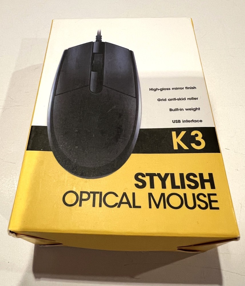 K3 Corded Stylish Optical Mouse NEW