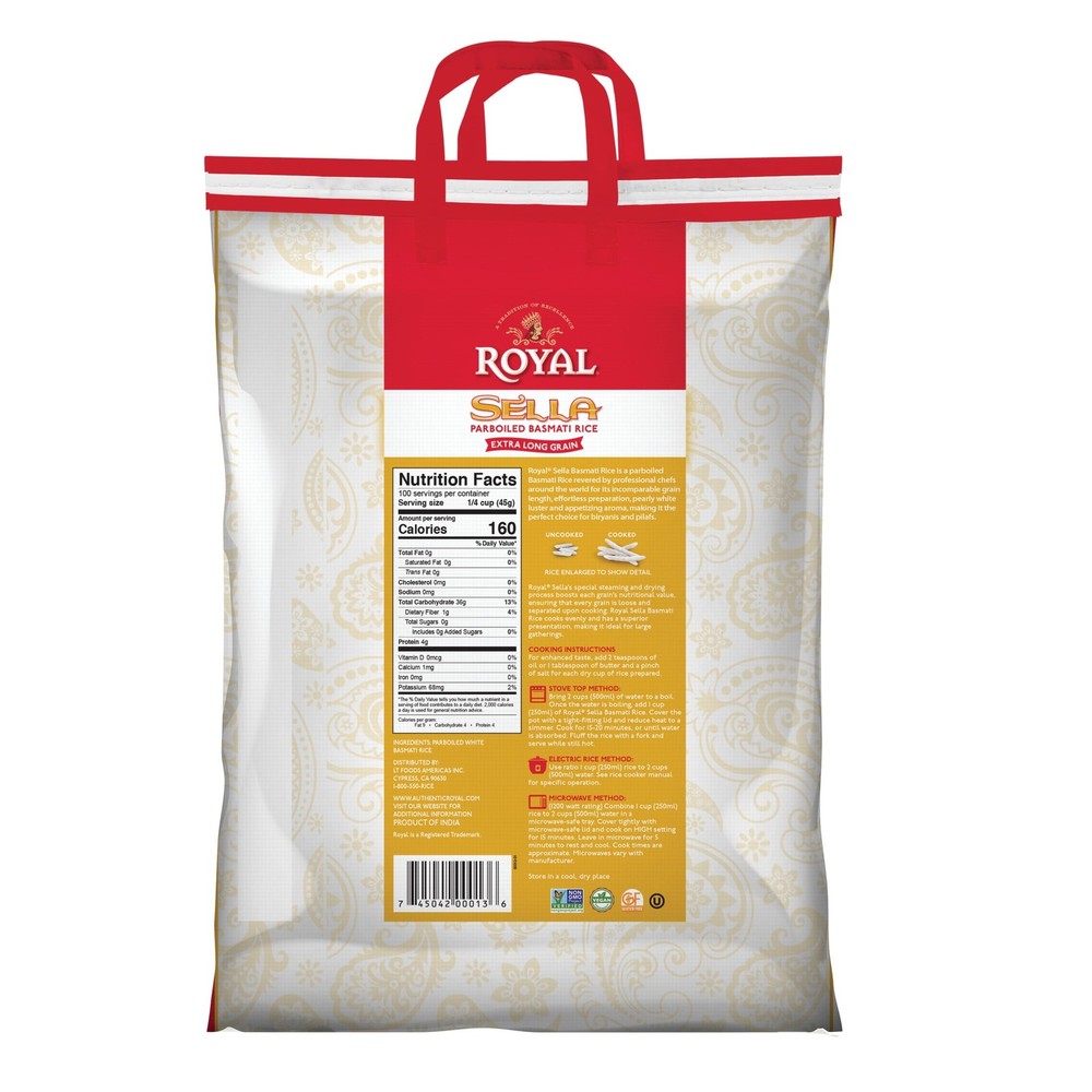 Sella Basmati Rice, 10lbs