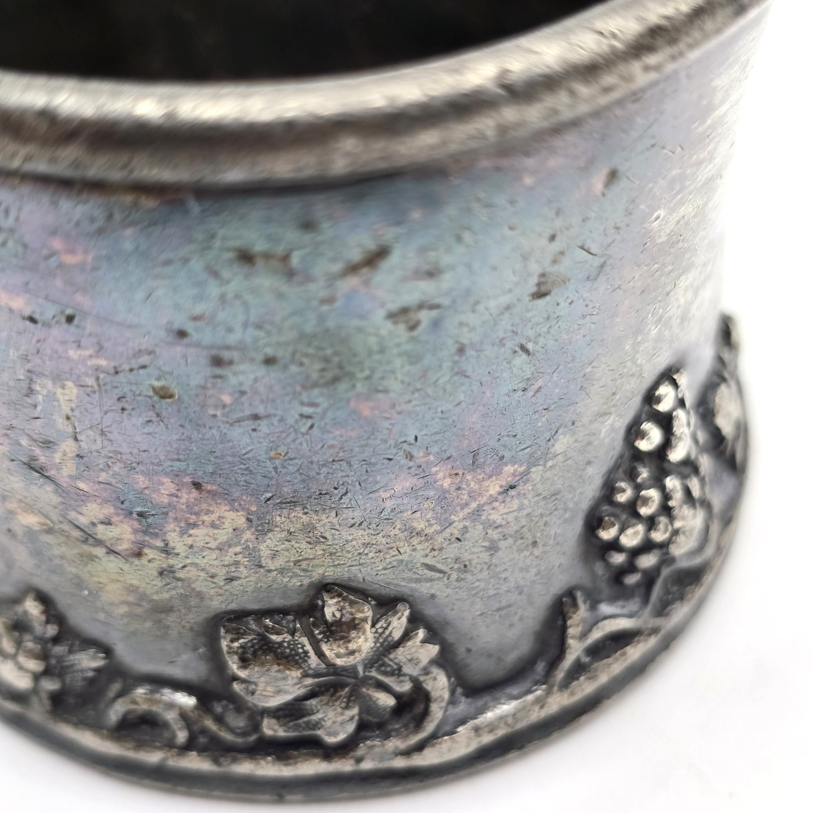 Antique Barbour Silver Co Quadruple Plated 260 Victorian Floral Fruit Cup Mug