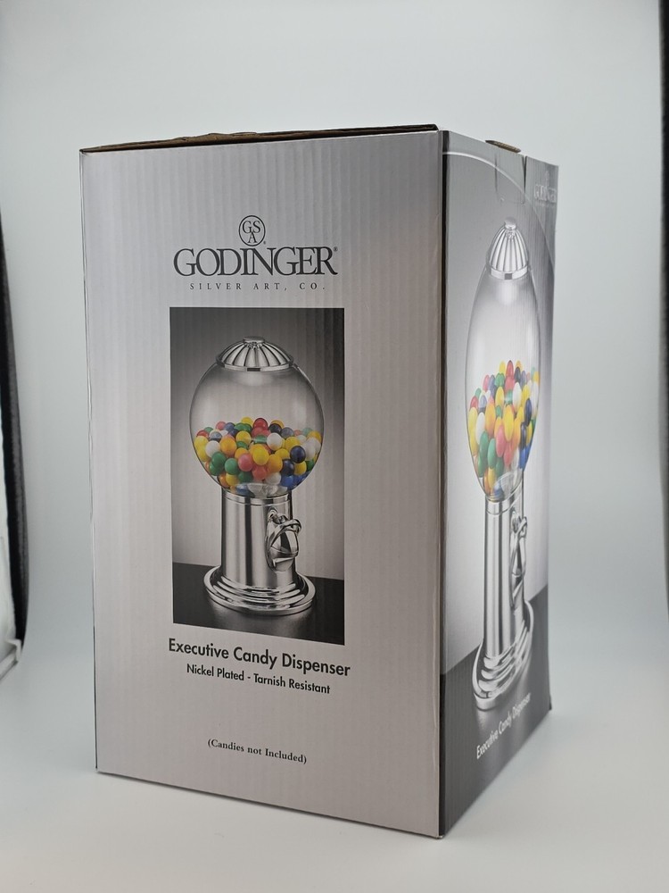 Godinger Silver Art Co Executive Candy Dispenser Nickel Plated Gumball Machine