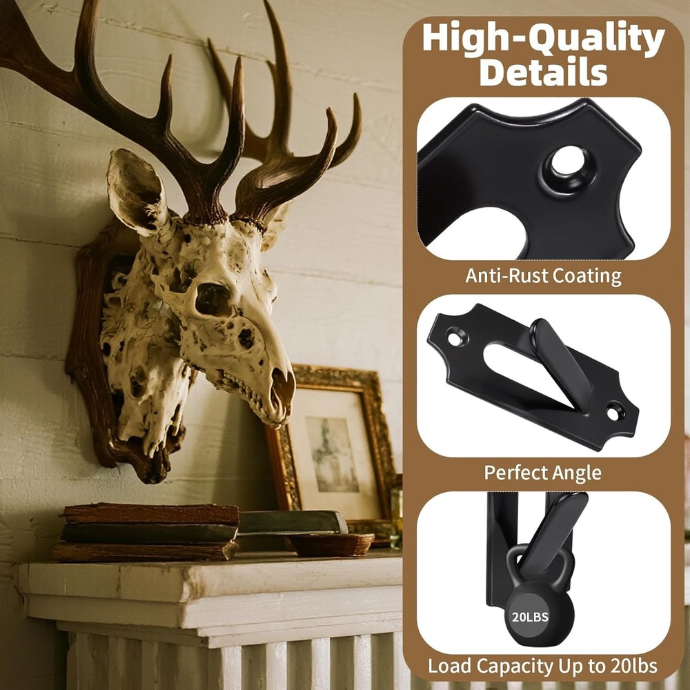 Deer Skull Mount Hanger Wall Mount Heavy Duty Hooks