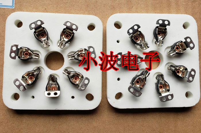 4pcs 7pin Ceramic vacuum tube socket Silver plate for 6C33 832 829 FU29 826