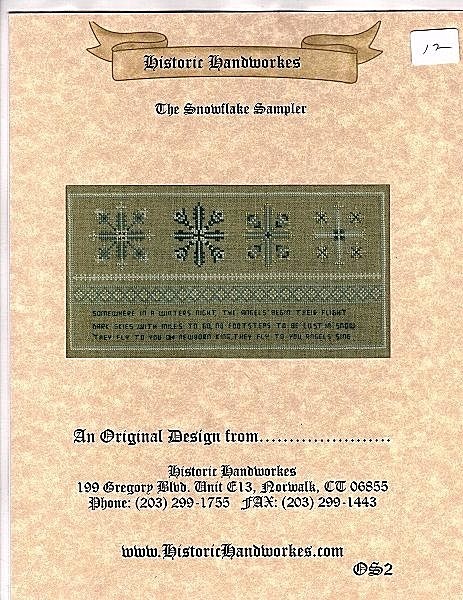 Snowflake Sampler~Historic Handworkes