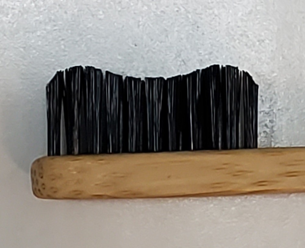 Wedding Mr. + Mrs. Bamboo Toothbrush Set with toothbrush covers