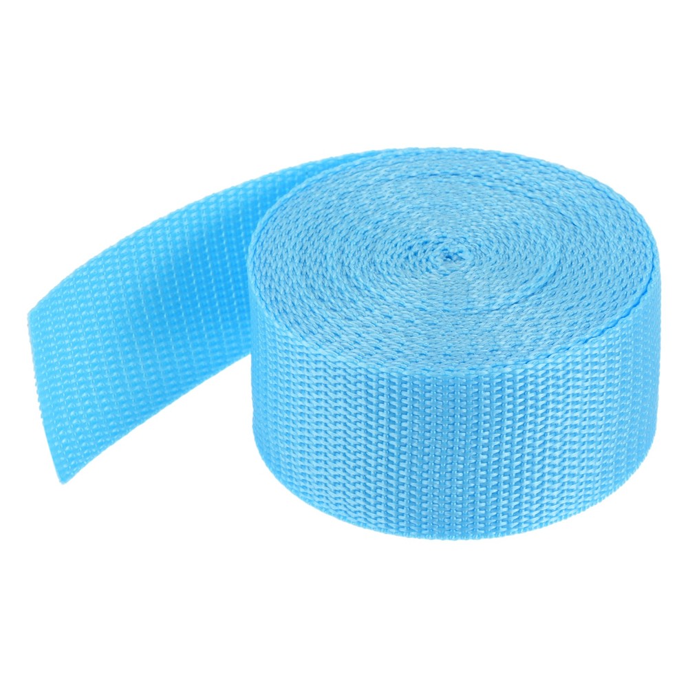 Lightweight Polypropylene Webbing Strap 3.8cm 5 Yard Sky Blue