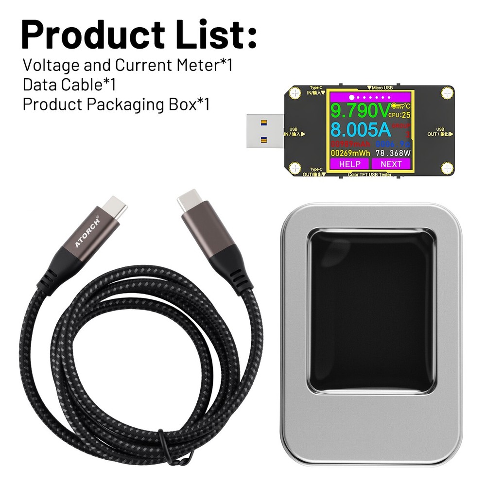 USB 3.0 Tester PD Type-C LCD Digital Voltmeter Ammeter Volt Trigger Durable Tool