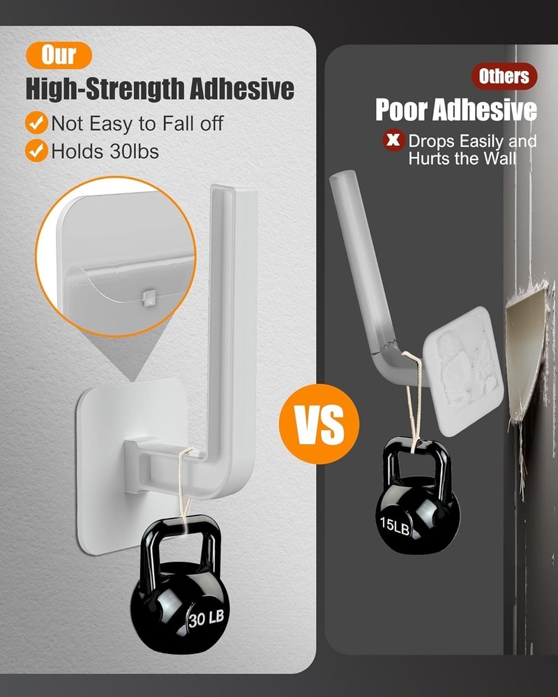 4-Pack Acrylic Hat Storage Hooks - Wall-Mount & Durable Design